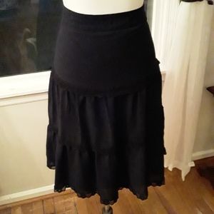 Black tiered skirt